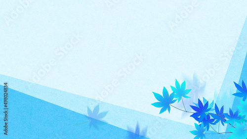 Cool oriental background material using maple leaves