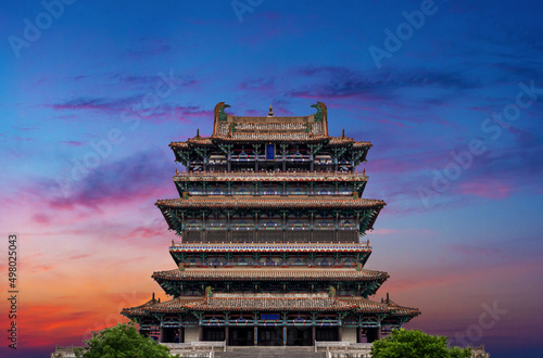 One of the four famous buildings in ancient China: stork tower.
