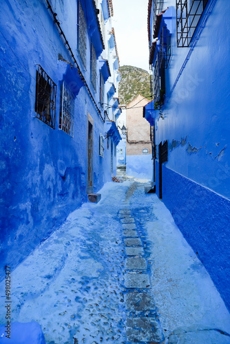 Street in Chefchaouen, Morocco © EvrenKalinbacak