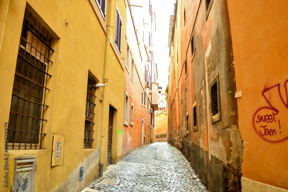 イタリア市街　風景　素材　ローマ