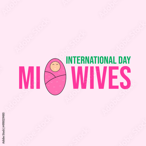 vector graphic of international midwives day good for national international midwives day celebration. flat design. flyer design.flat illustration.