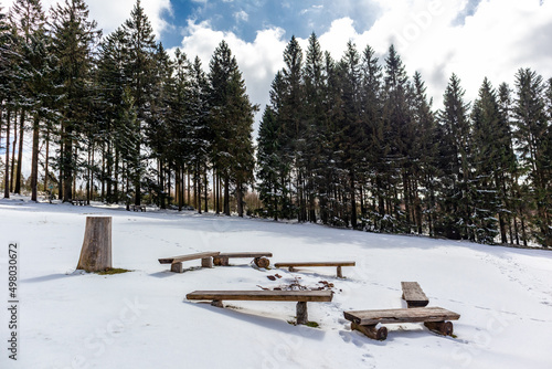 Wallpaper Mural Wanderung zur Bergwacht Hütte im Thüringer Wald bei Steinbach-Hallenberg - Deutschland Torontodigital.ca