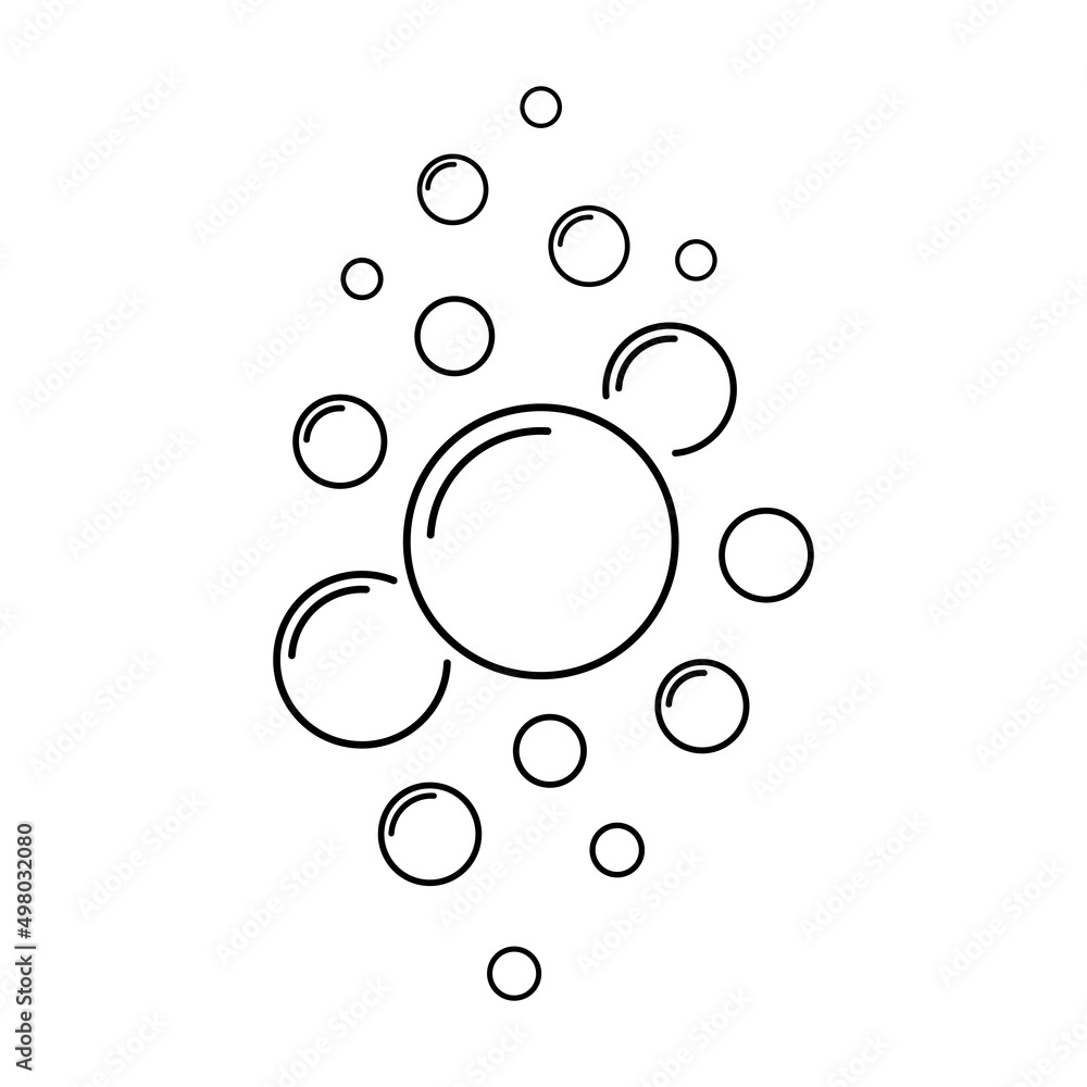 Bubbles icons on white background. Soap bubbles icons. Abstract background. Vector 10 EPS. Bubbles icons on white background. Soap bubbles icons. Abstract background. Vector 10 EPS.