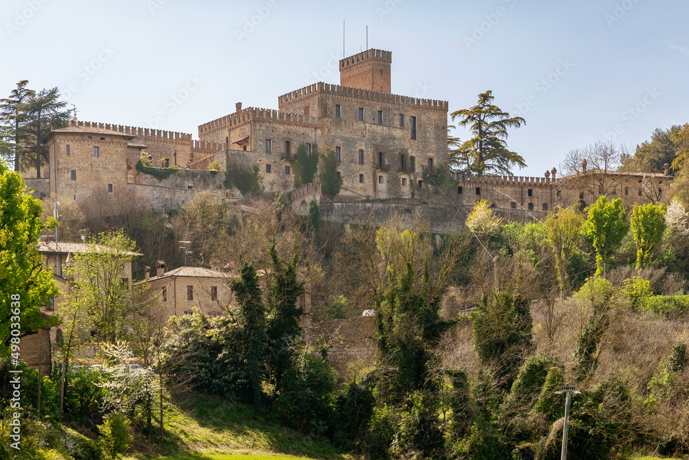 View of the ancient Castle of Tabiano, Parma, Italy