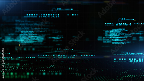 Digital Cyberspace and Digital Data Network Connections. High Speed Connection and Big Data Analysis, Technology Environment Digital Matrix Abstract Background. 3d Rendering