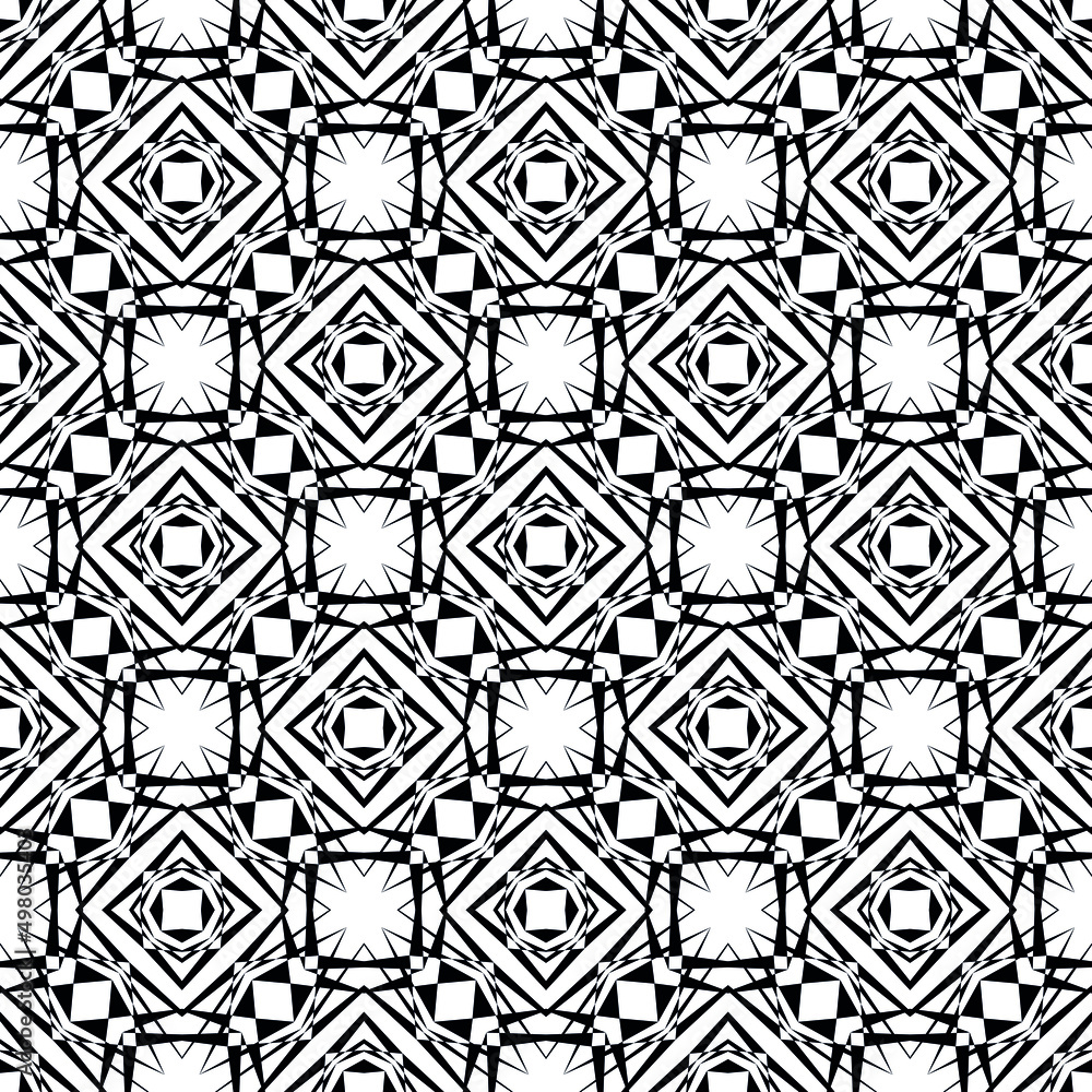 Geometric seamless pattern, ornament, fashion print, vector decorative texture.