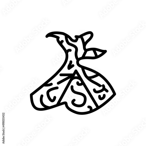 Semazen line color icon. Isolated vector element.
