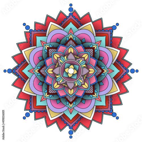 Vintage mandala with thin lines