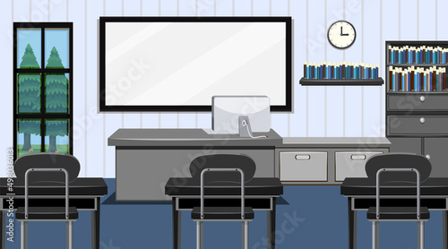 School classroom interior concept © brgfx