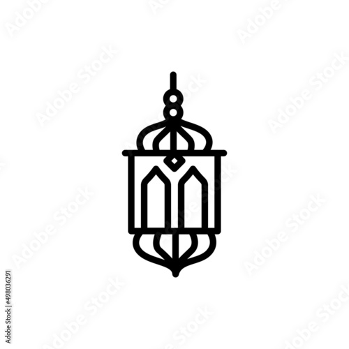 Wallpaper Mural Muslim lamp line color icon. Isolated vector element. Torontodigital.ca