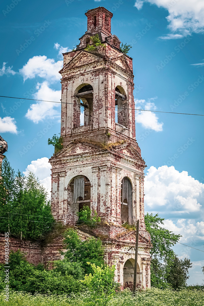 an old abandoned Orthodox bell tower an old abandoned Orthodox bell tower