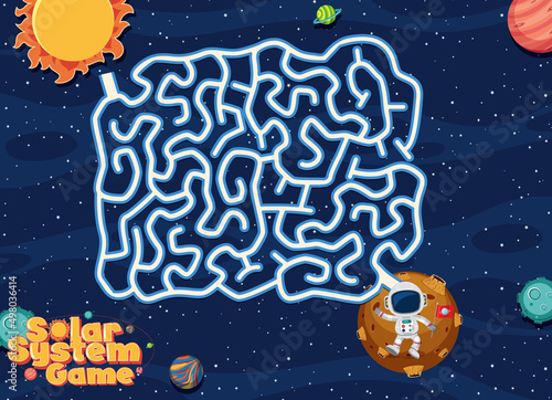 Game template with space theme background