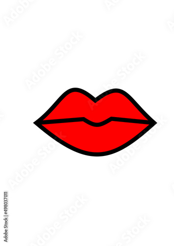 illustration of a red lips