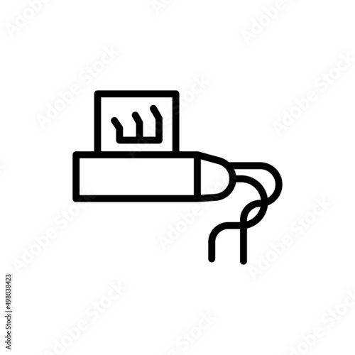 Tefillin line color icon. Isolated vector element.