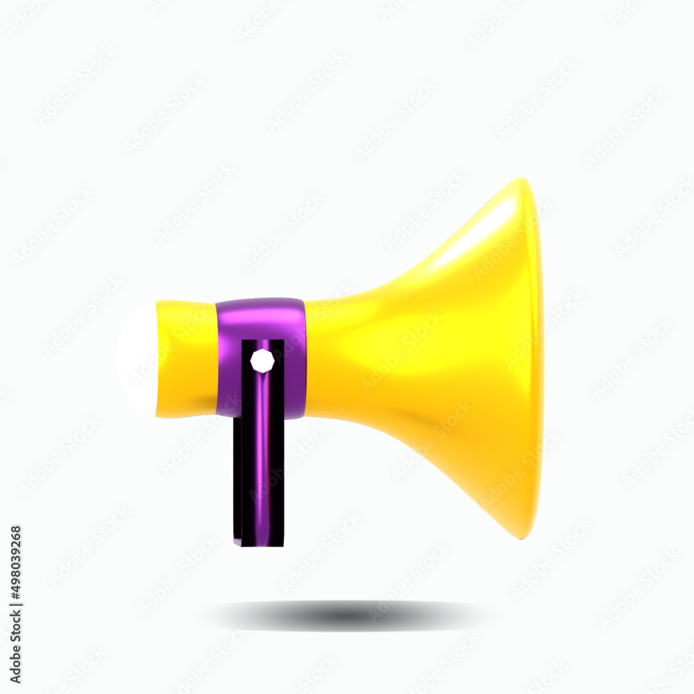 3d illustration ramadan toa megaphone object Premium icon