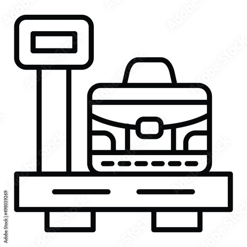 Luggage Scale Icon Style
