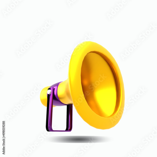 3d illustration ramadan toa megaphone object Premium icon