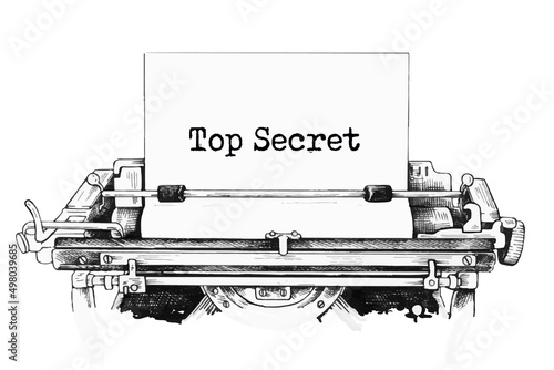 Top Secret on an old typewriter in genuine typescript.