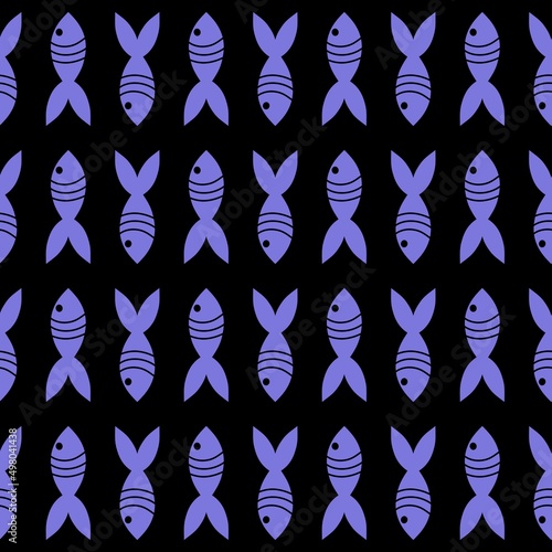 Summer seamless fish pattern for fabrics and textiles and packaging and gifts and cards and linens and kids