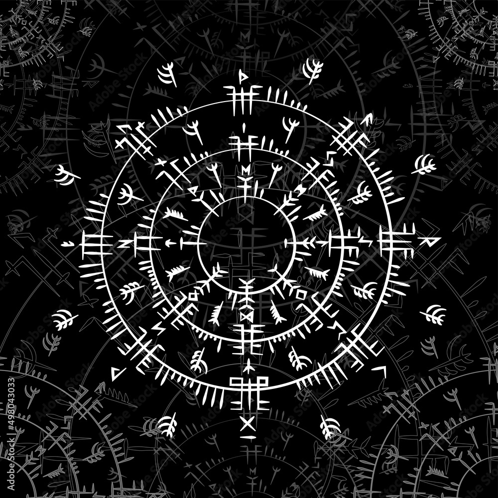 Abstract runes black background Abstract runes black background