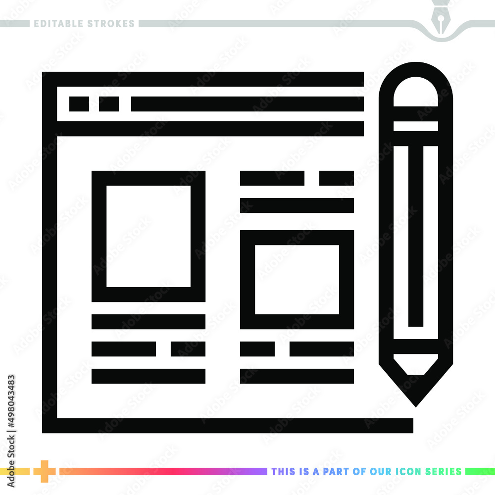 Line icon for web page design illustrations with editable strokes. This vector graphic has customizable stroke width. Line icon for web page design illustrations with editable strokes. This vector graphic has customizable stroke width.