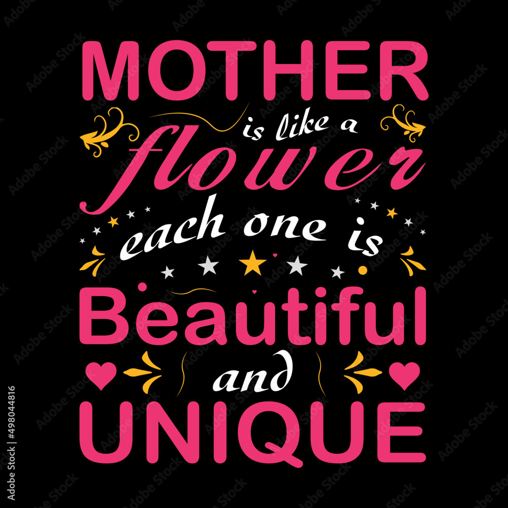 Motherday's T-shirt design template 