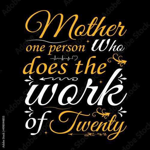 Motherday's T-shirt design template 