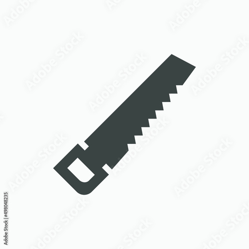 handsaw, saw, tool carpenter, repairmen isolated vector icon symbol isolated