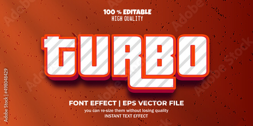 turbo editable text effect 