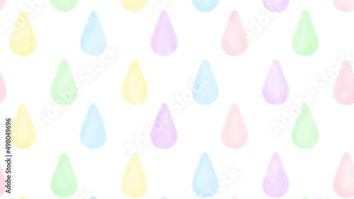 カラフルな雫のイラスト