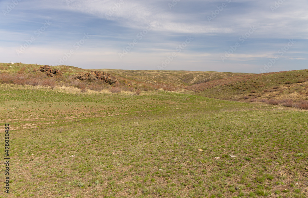 Fototapeta premium Guberlinsky mountains, Orenburg region, Southern Urals, Russia.