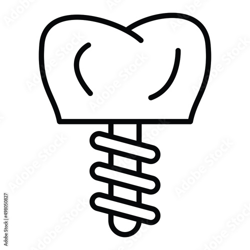 Dental Implant Icon Style
