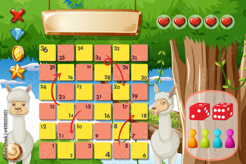 Game design with numbers and dice