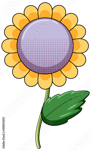 Simple flower on white background