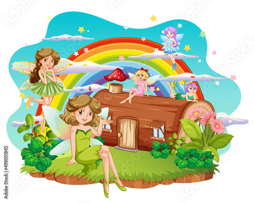 A group of lovely fairy on the island