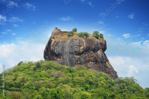 The World Famous Rock Fortress which is a World Heritage Site " The Sigiriya " Rock Fortress Built by King Kashyapa of Sri Lanka 