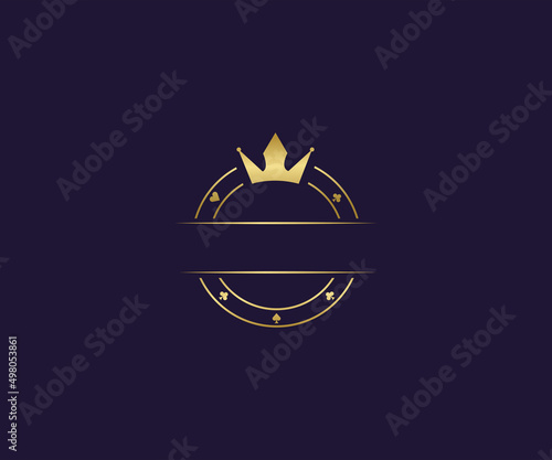 Golden Crown Emblem  Luxury Brand Logo Design