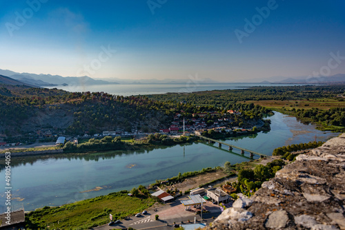 Stunning view of Shkoder valley and riverside from up high © Eli Bolyarska