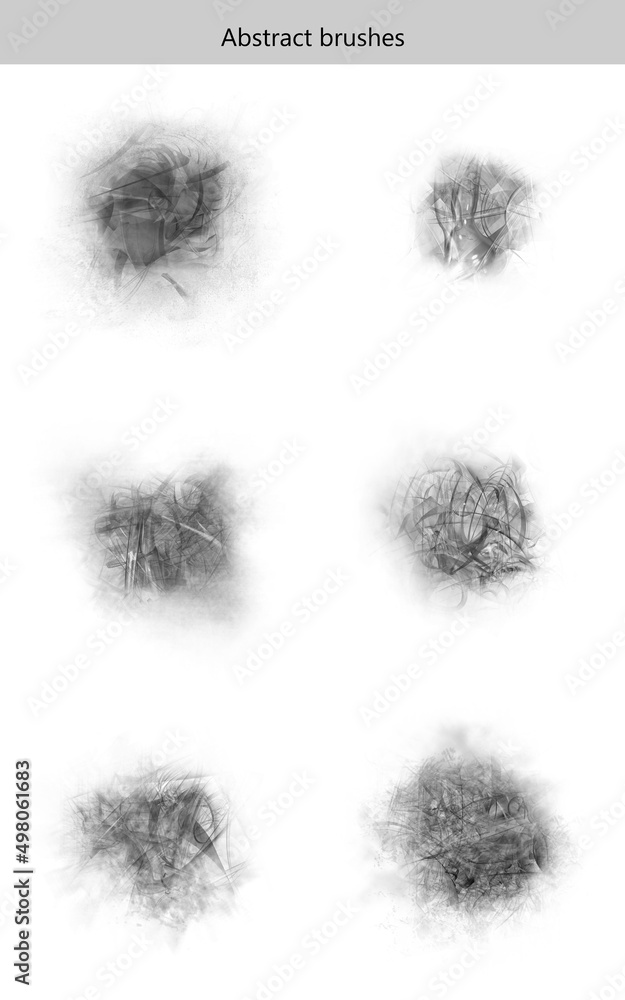 Abstract isolated brush stroke. Dirty artistic design elements isolated on white background. - obrazy, fototapety, plakaty 