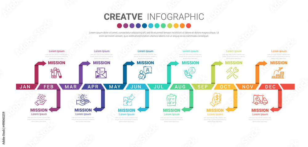 Presentation business infographic template for 12 months, 1 year, can be used for Business concept with 12 options, steps or processes. Presentation business infographic template for 12 months, 1 year, can be used for Business concept with 12 options, steps or processes.