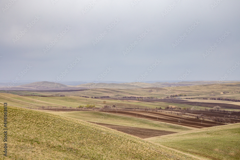 Long mountains, Orenburg region, Southern Urals, Russia.