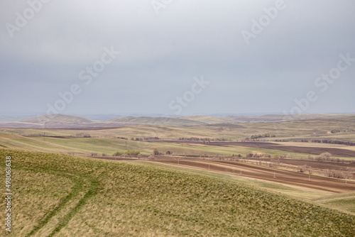 Long mountains  Orenburg region  Southern Urals  Russia.