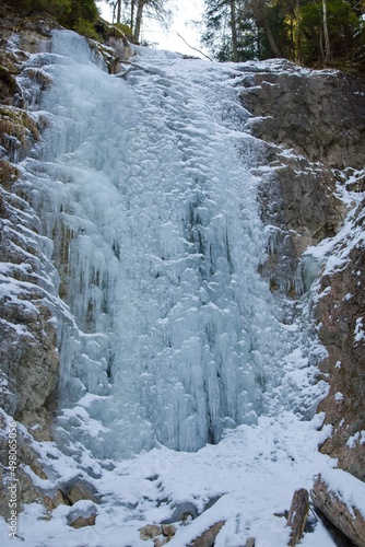 Rainbow waterfall in Slovak Paradise National park, Slovakia
