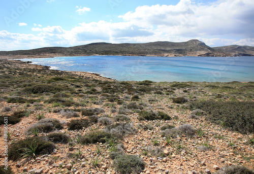 Obraz na płótnie Stones and xerothermic grassland in Kyriamadia Natural Park (northeastern part of Crete) w salonie