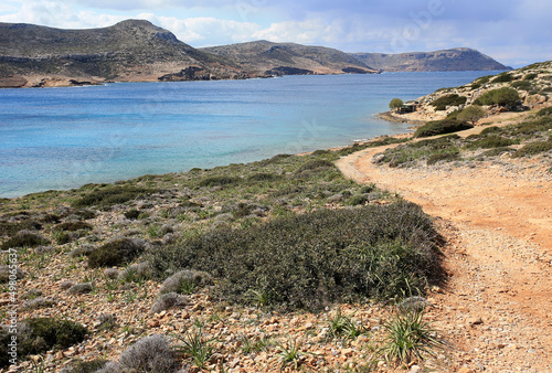 Obraz na płótnie Stones and xerothermic grassland in Kyriamadia Natural Park (northeastern part of Crete) w salonie