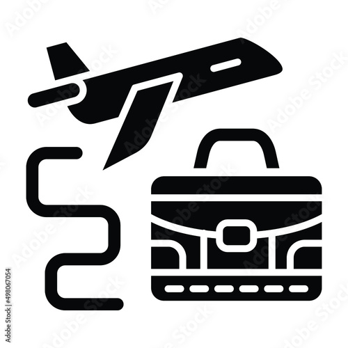 Business Trip Icon Style