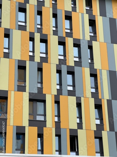windows of a multi-storey building in urban architecture
