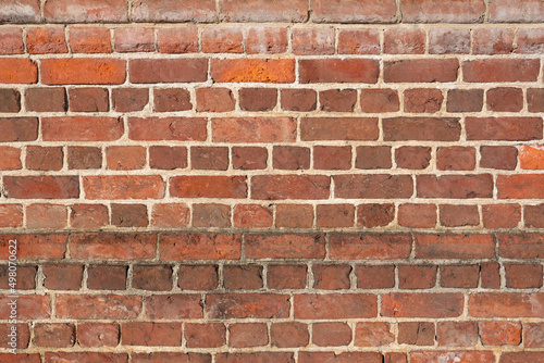 Antique red brick wall background