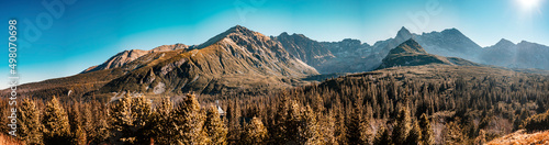 Beautiful summer day on Gasienicowa valley in Polish Tatra mountains. Trekking. Hala Gasienicowa (Valley Gasienicowa) in Tatra mountains in Zakopane, Poland.
