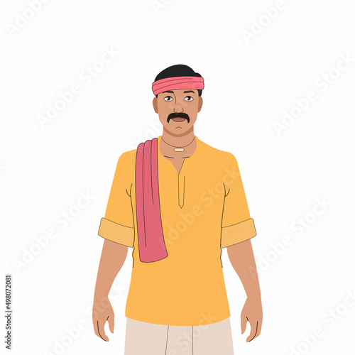 Indian Farmer | Indian village Farmer | Village Farmer standing | Indian Farmer front Facing |
